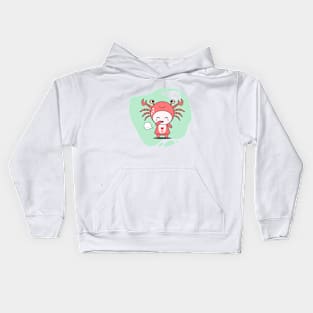 Cute Crab Character Kids Hoodie